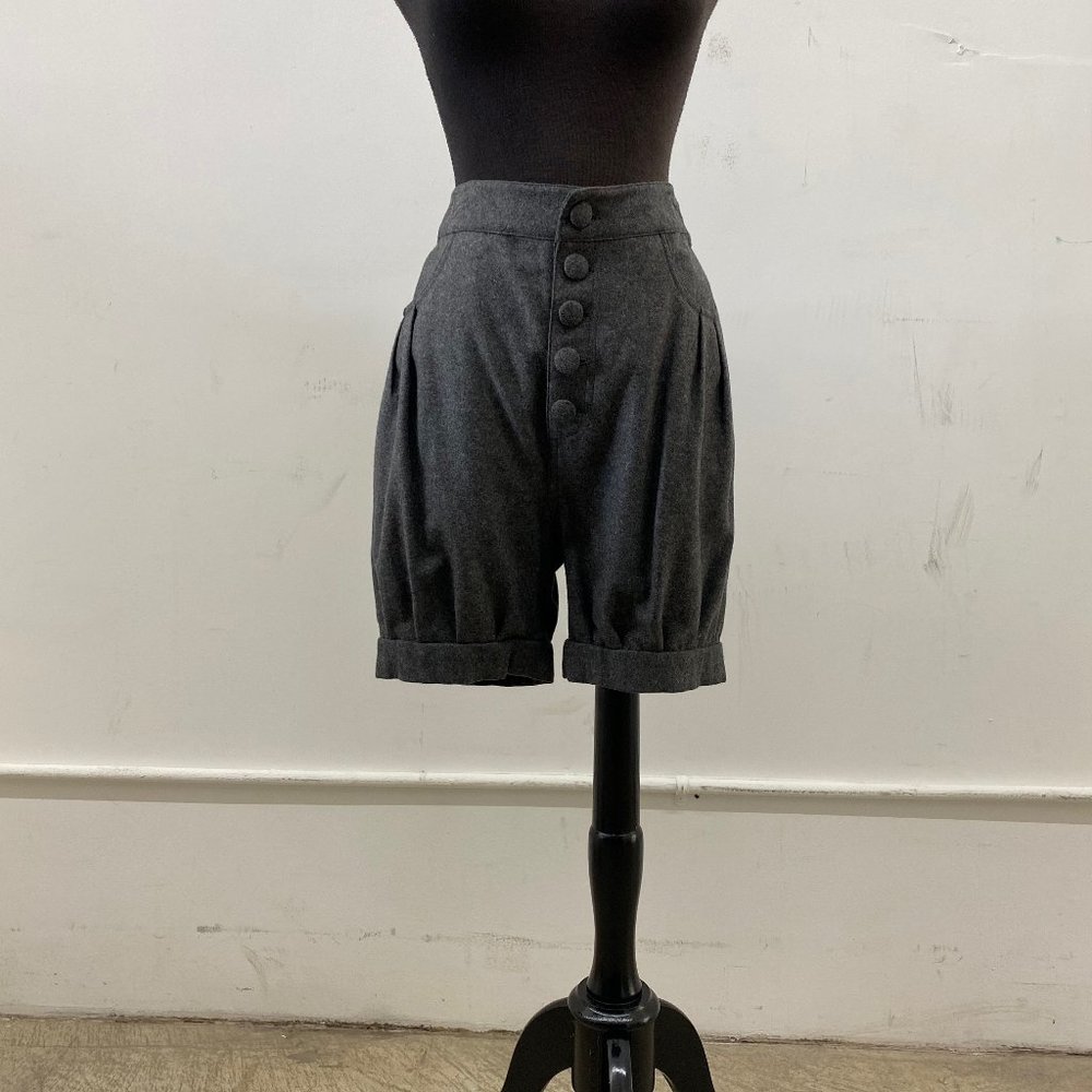 Grey Shorts with Front Button